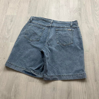 VINTAGE 00s RIDERS BY LEE BAGGY JORTS LIGHT BLUE