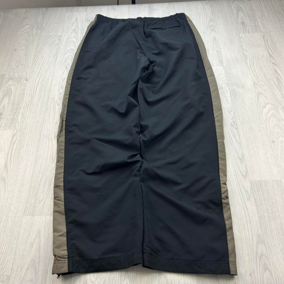 VINTAGE Y2K NIKE BAGGY WIDE LEG TRACKSUIT BOTTOMS BLACK KHAKI