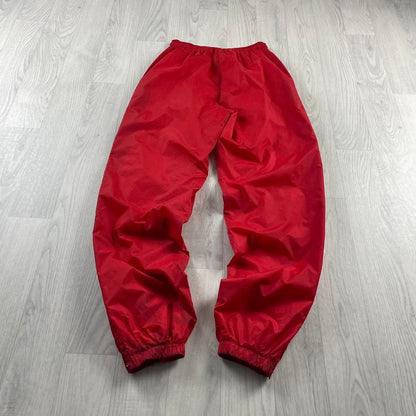 VINTAGE 90s ADIDAS BAGGY TRACKSUIT BOTTOMS RED (S)
