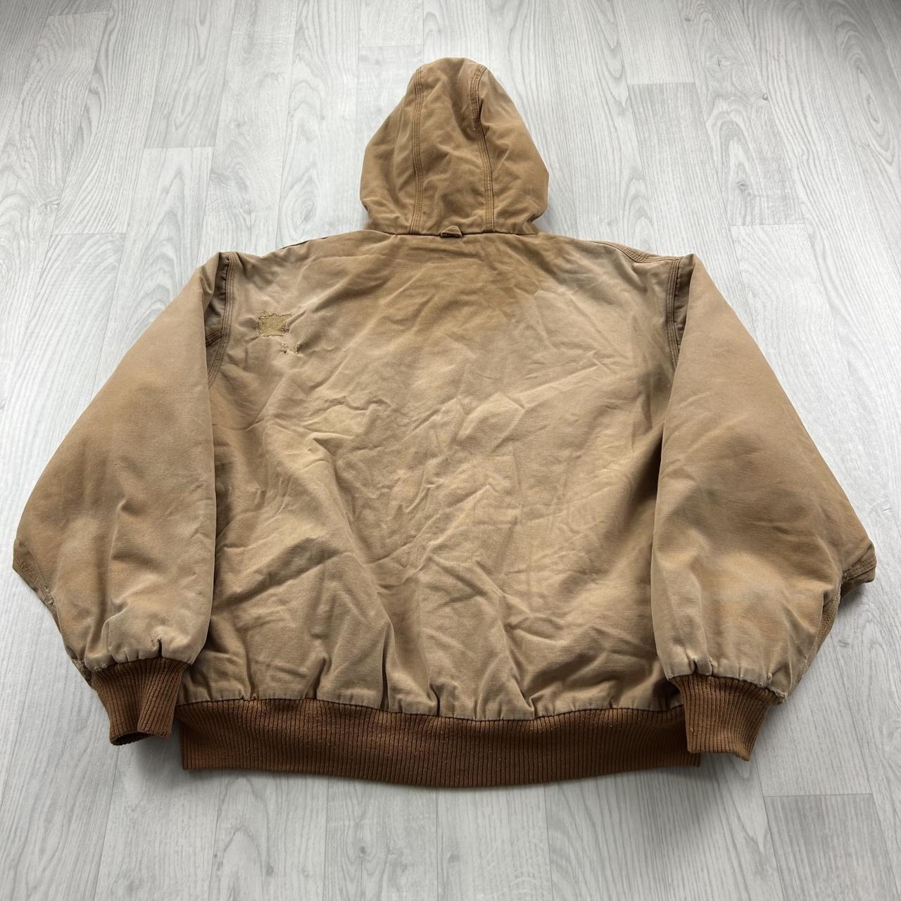 VINTAGE Y2K WALLS HOODED ACTIVE WORKWEAR BOMBER JACKET TAN