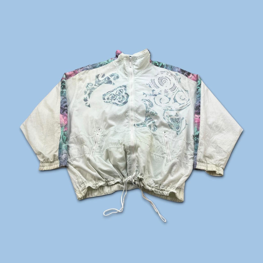 VINTAGE 90s ADIDAS TENNIS WINDBREAKER JACKET WHITE