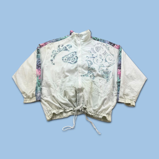 VINTAGE 90s ADIDAS TENNIS WINDBREAKER JACKET WHITE