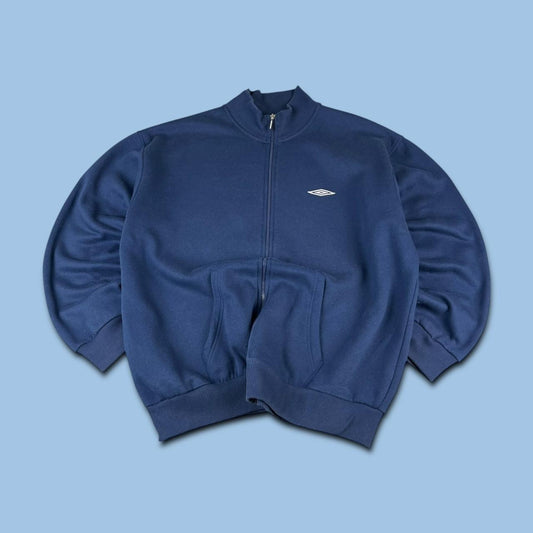 VINTAGE Y2K UMBRO ZIP UP BOXY SWEATSHIRT NAVY