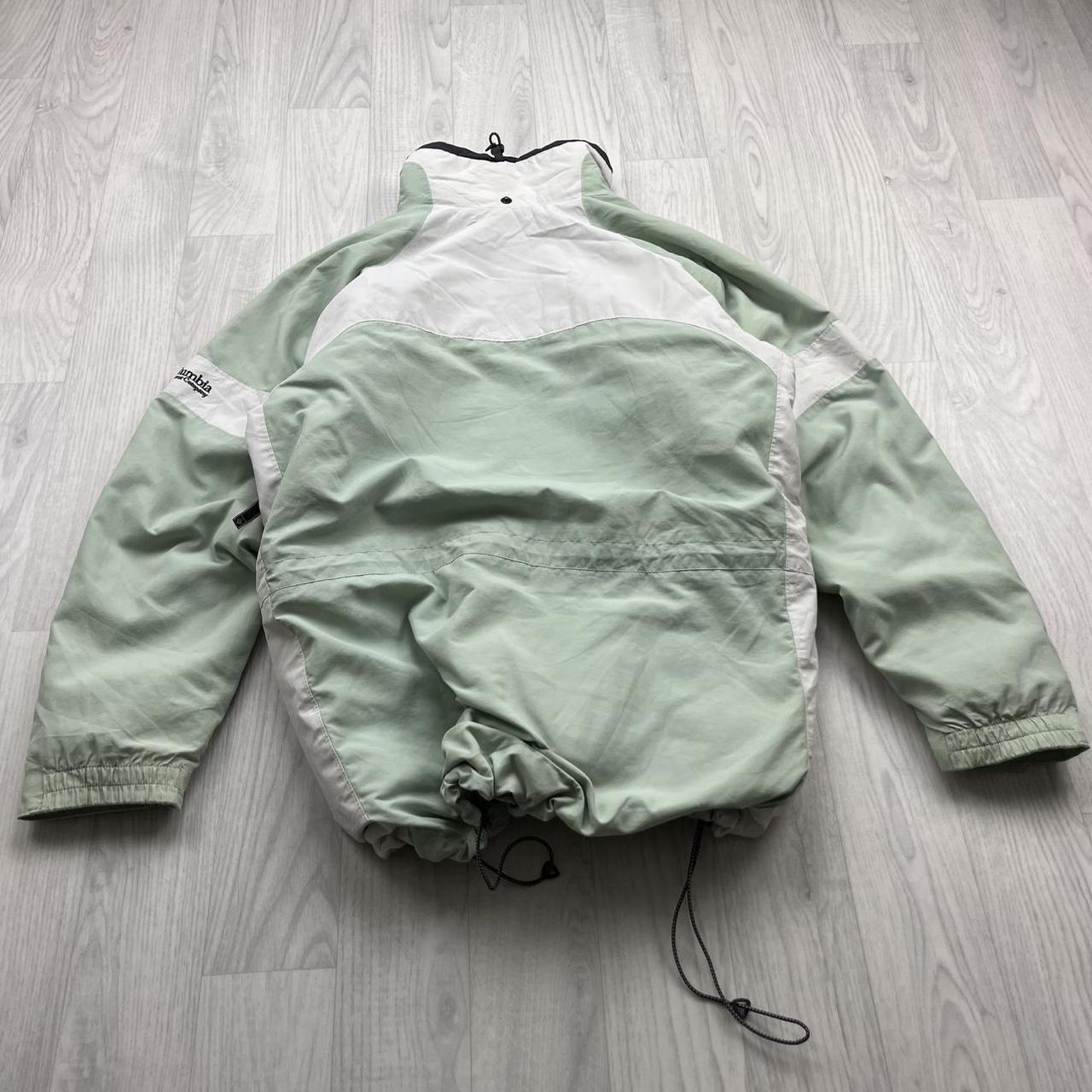 VINTAGE 00s COLUMBIA TECHNICAL UTILITY JACKET GREEN WHITE