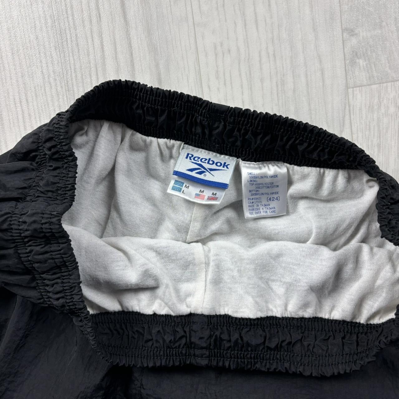 VINTAGE Y2K REEBOK STRAIGHT LEG TRACKSUIT BOTTOMS BLACK