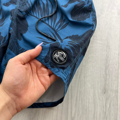 ONEILL FLORAL BAGGY BOARD SWIM SHORTS BLUE