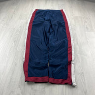 VINTAGE 00s STARTER REVERSIBLE BAGGY TRACKSUIT BOTTOMS BURGUNDY / NAVY