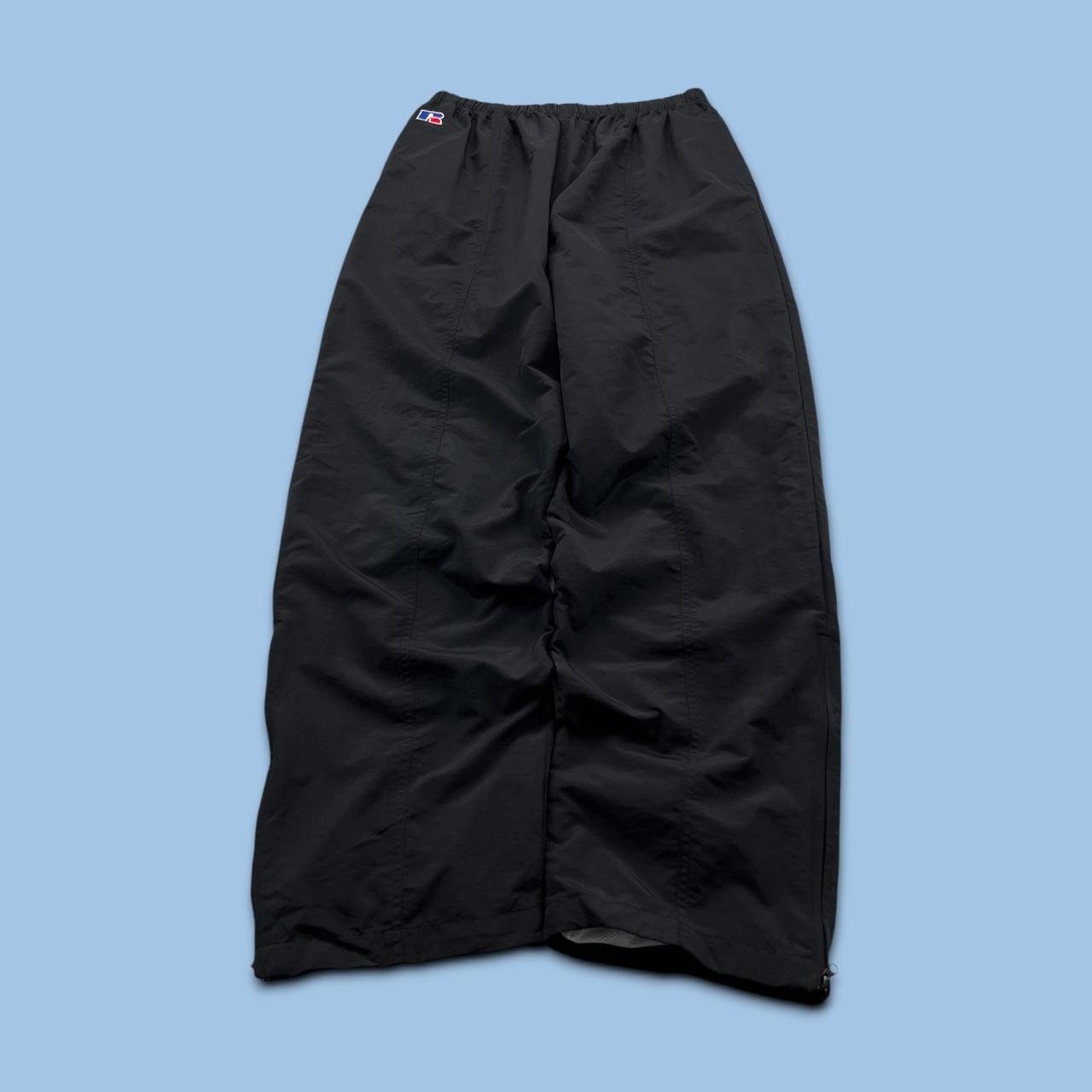 VINTAGE Y2K RUSSELL ATHLETIC LOOSE TRACKSUIT BOTTOMS BLACK