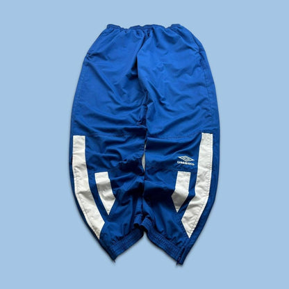 VINTAGE 90s UMBRO BAGGY TRACKSUIT BOTTOMS BLUE
