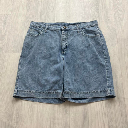 VINTAGE 00s RIDERS BY LEE BAGGY JORTS LIGHT BLUE