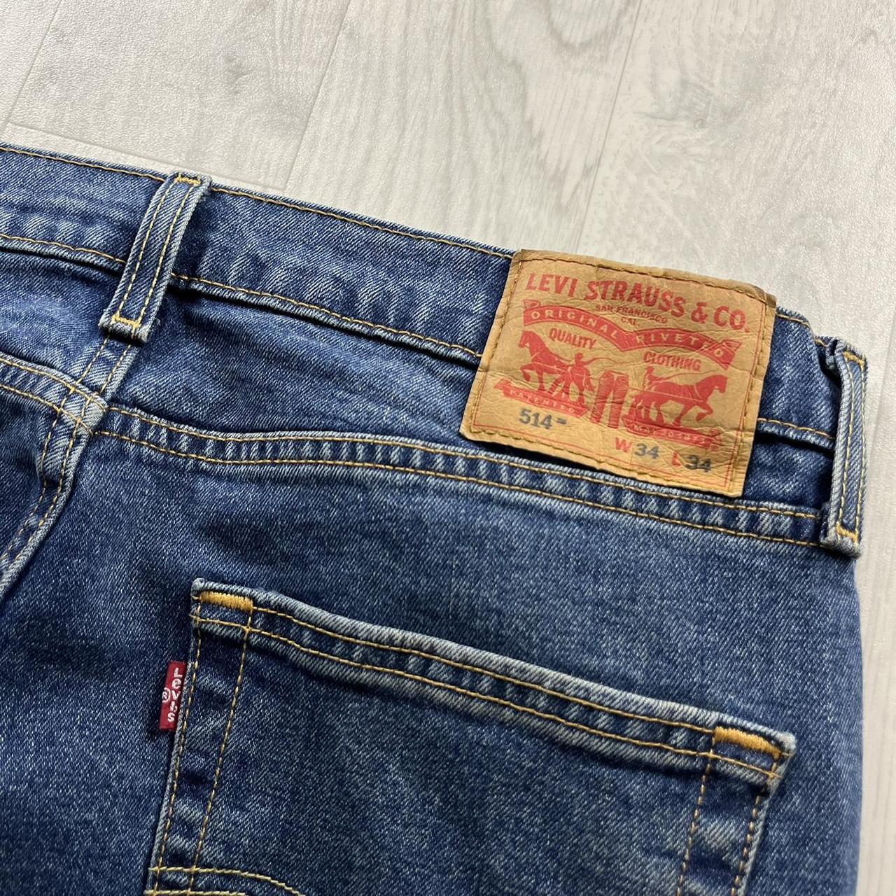 VINTAGE LEVIS 514 RED TABS STRAIGHT LEG JEANS BLUE