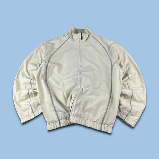 VINTAGE Y2K NIKE WINDBREAKER TRACKSUIT SPORTY JACKET CREAM