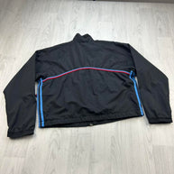 VINTAGE 90s ADIDAS CROPPED WINDBREAKER TRACK JACKET BLACK