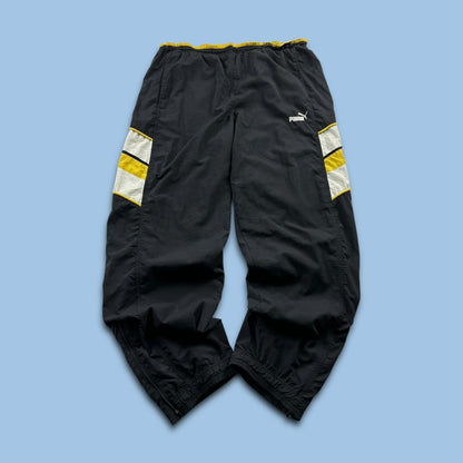 VINTAGE 90s PUMA BAGGY TRACKSUIT BOTTOMS BLACK