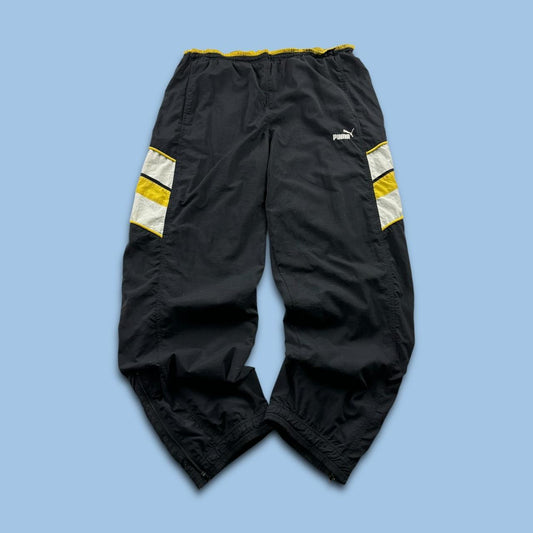 VINTAGE 90s PUMA BAGGY TRACKSUIT BOTTOMS BLACK