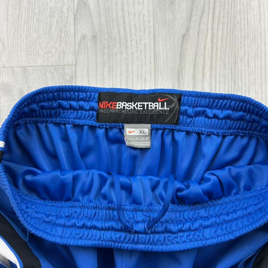 VINTAGE Y2K NIKE BASKETBALL BAGGY TRACKSUIT BOTTOMS BLUE
