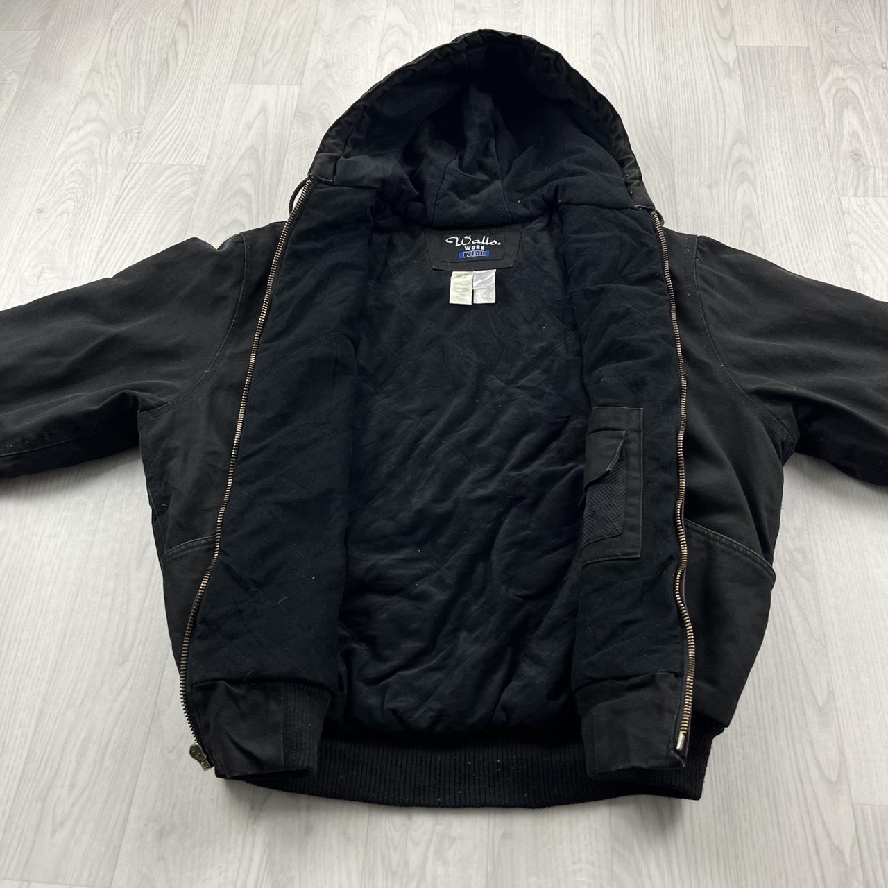 VINTAGE Y2K WALLS HOODED WORKWEAR BOMBER JACKET BLACK