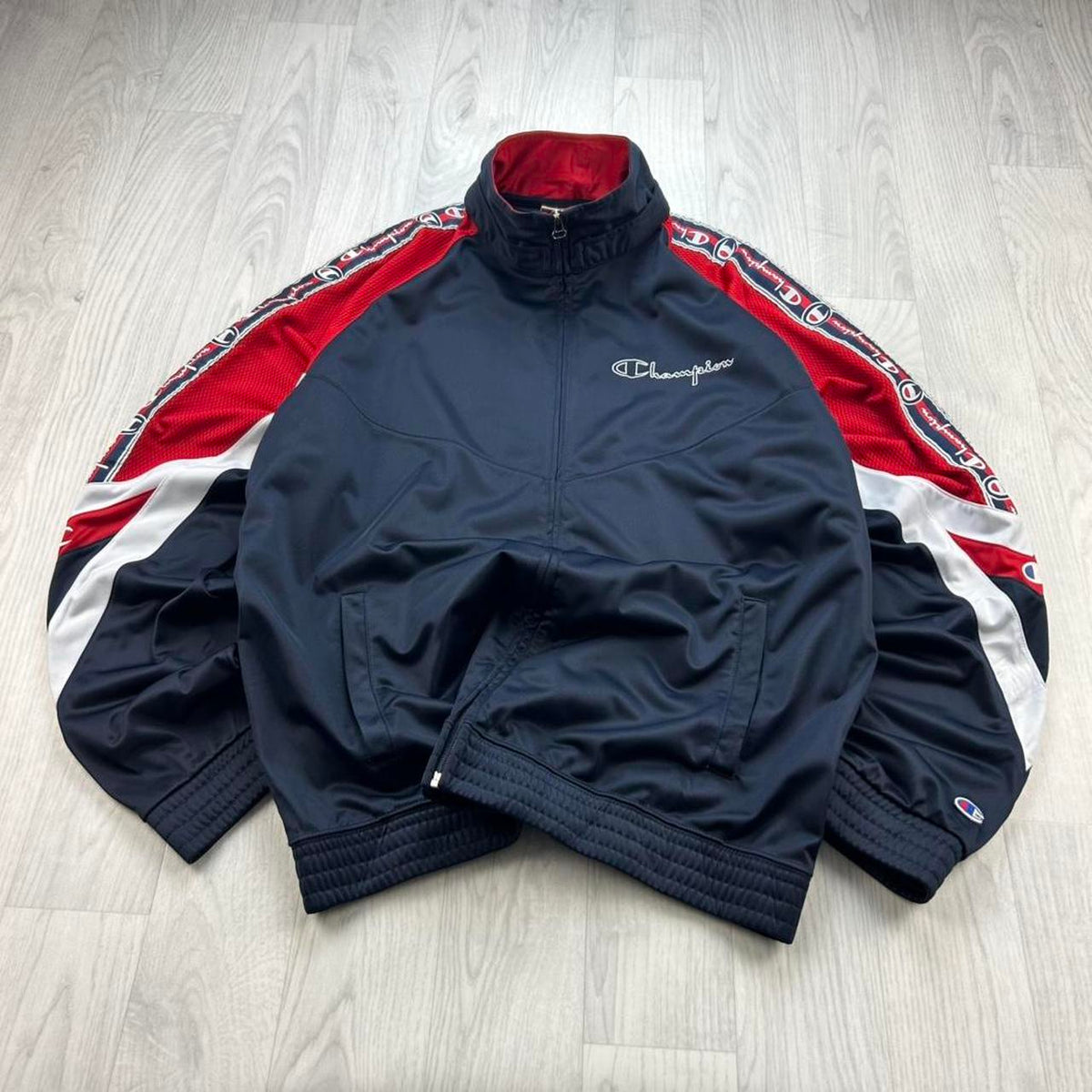 VINTAGE Y2K CHAMPION TRACK JACKET NAVY