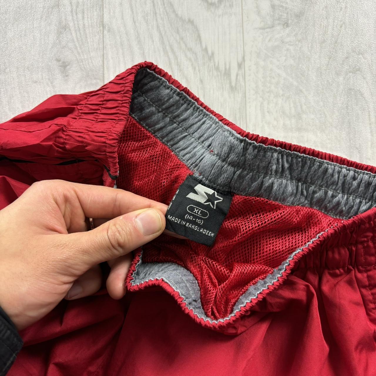 VINTAGE Y2K STARTER BAGGY TRACKSUIT BOTTOMS RED