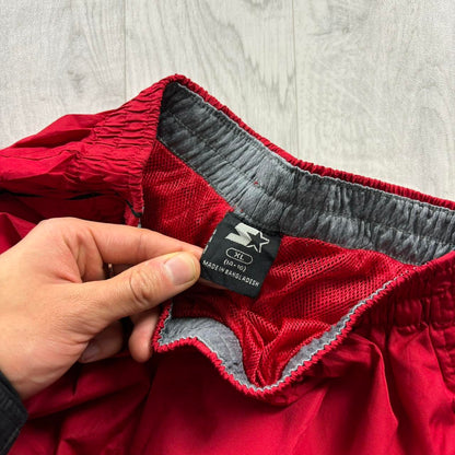 VINTAGE Y2K STARTER BAGGY TRACKSUIT BOTTOMS RED