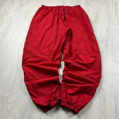 VINTAGE 90s NIKE BAGGY TRACKSUIT BOTTOMS RED