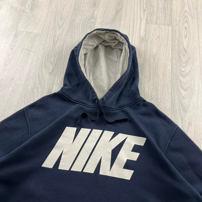VINTAGE Y2K NIKE SPELL OUT HOODIE NAVY