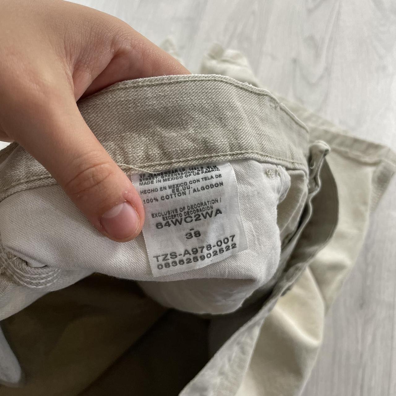 VINTAGE WRANGLER BAGGY CARPENTER JORTS CREAM (38w)
