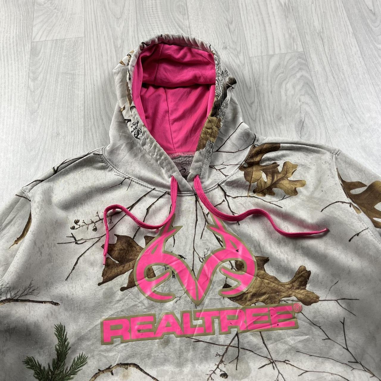 VINTAGE REALTREE HOODIE CAMO PINK WHITE