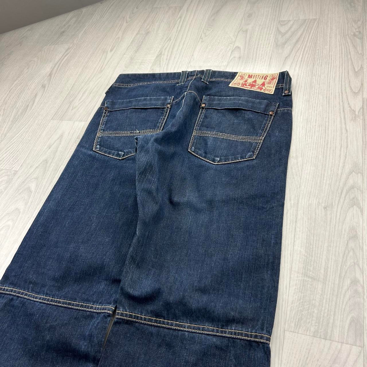 VINTAGE Y2K MUSTANG BAGGY JEANS NAVY