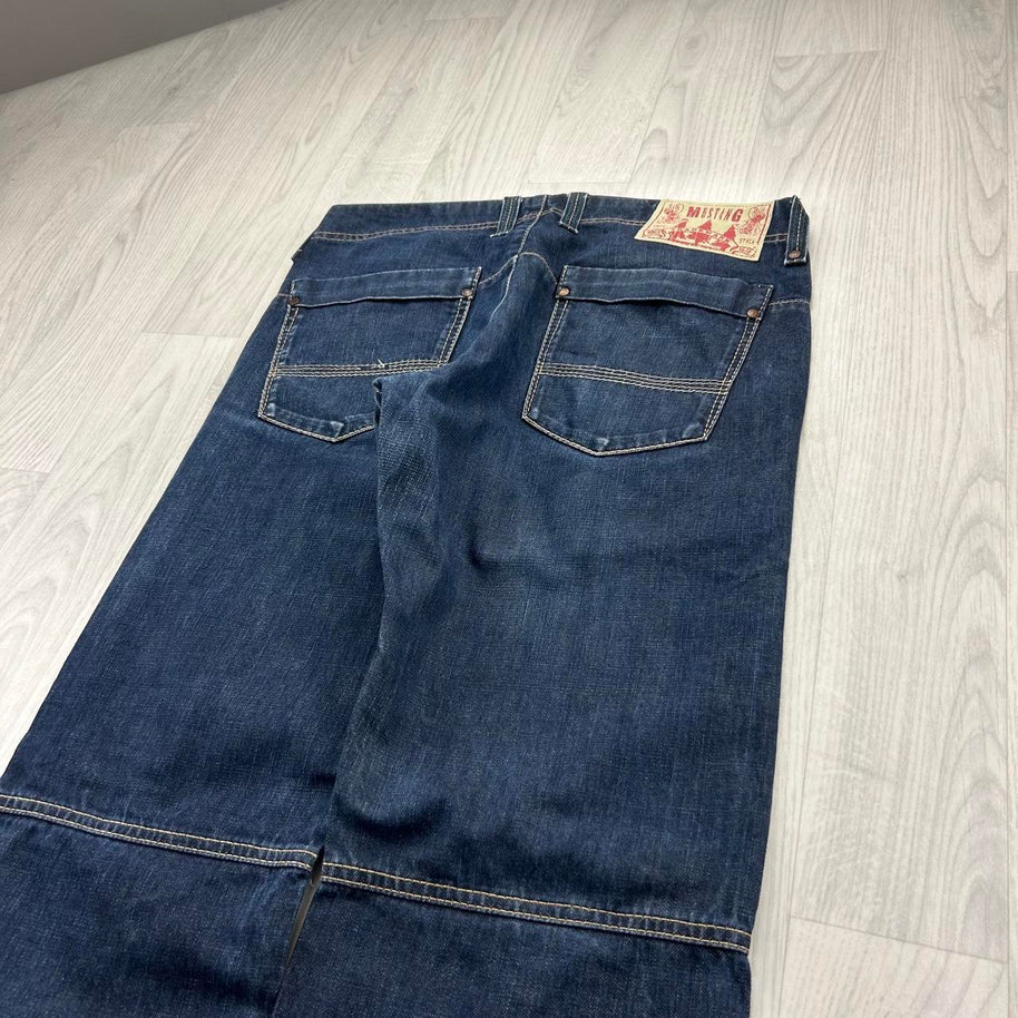 VINTAGE Y2K MUSTANG BAGGY JEANS NAVY