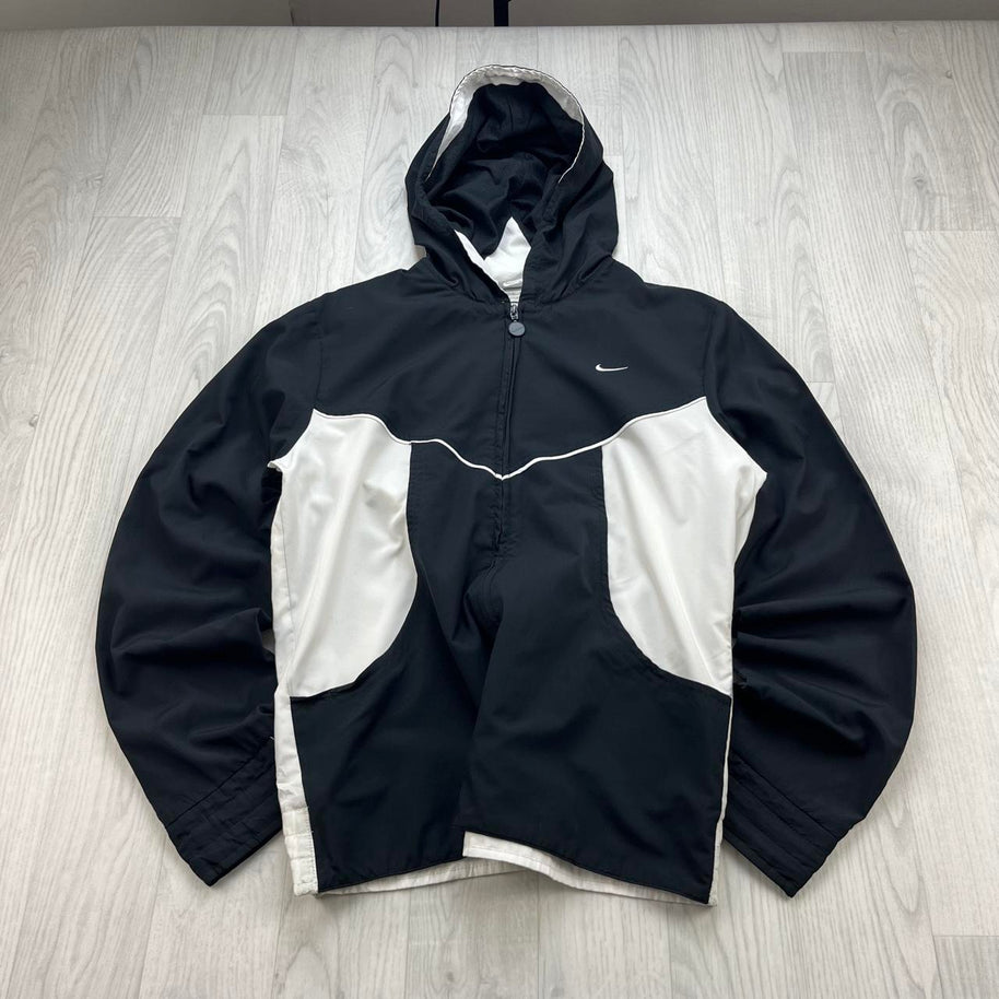 VINTAGE Y2K NIKE HOODED TRACK JACKET BLACK