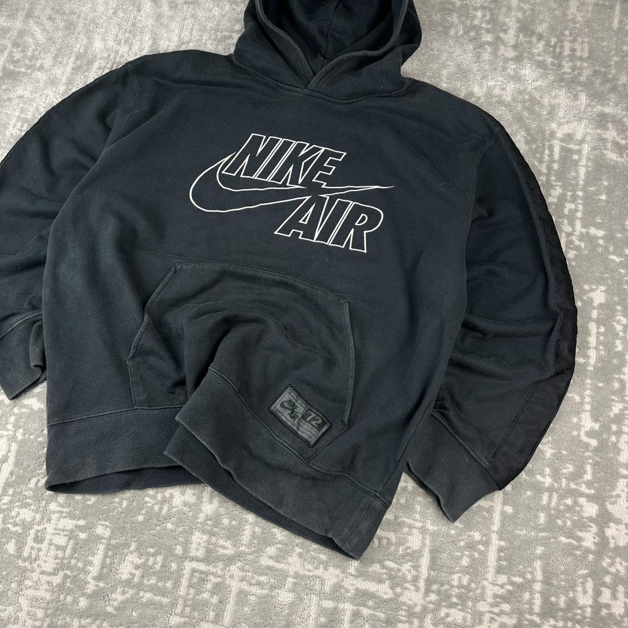 VINTAGE Y2K NIKE AIR SPELL OUT HOODIE BLACK