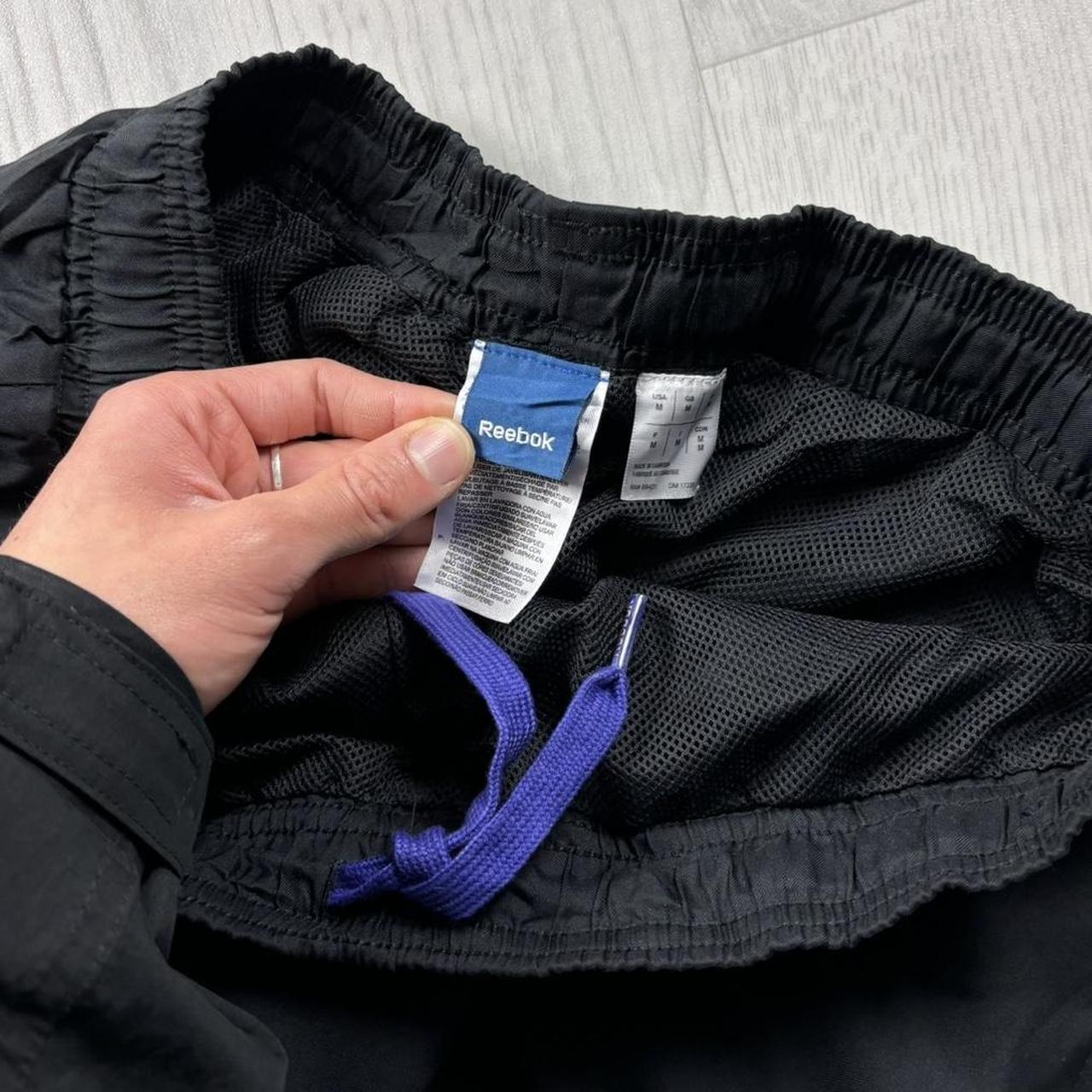 VINTAGE Y2K REEBOK BAGGY TRACKSUIT BOTTOMS BLACK