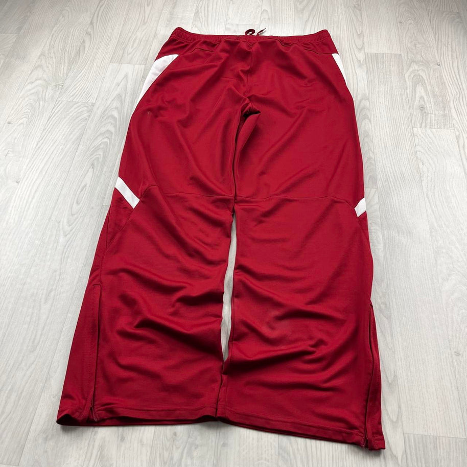 VINTAGE Y2K ADIDAS BAGGY TRACKSUIT BOTTOMS RED WHITE