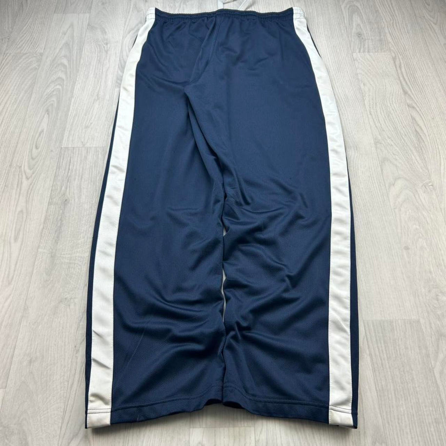 VINTAGE Y2K NIKE BAGGY SIDE STRIPE TRACKSUIT BOTTOMS NAVY