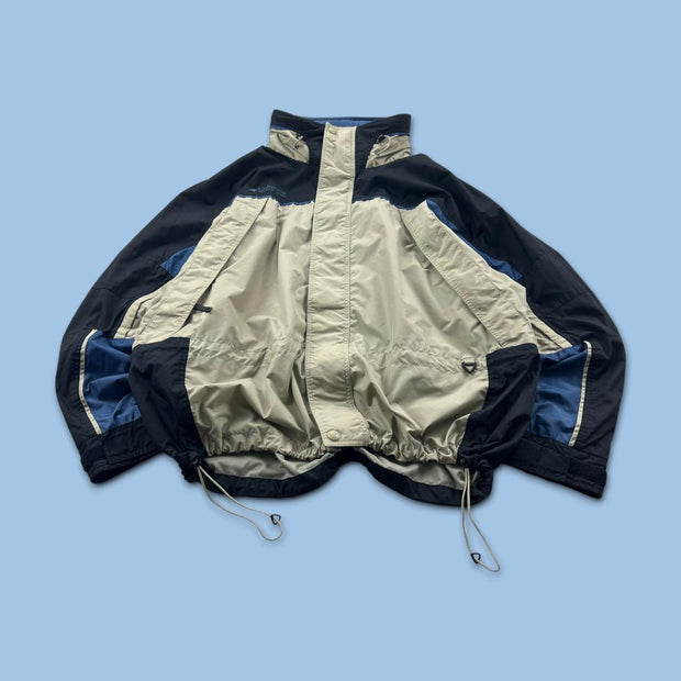 VINTAGE Y2K COLUMBIA TECHNICAL UTILITY JACKET BEIGE / BLACK