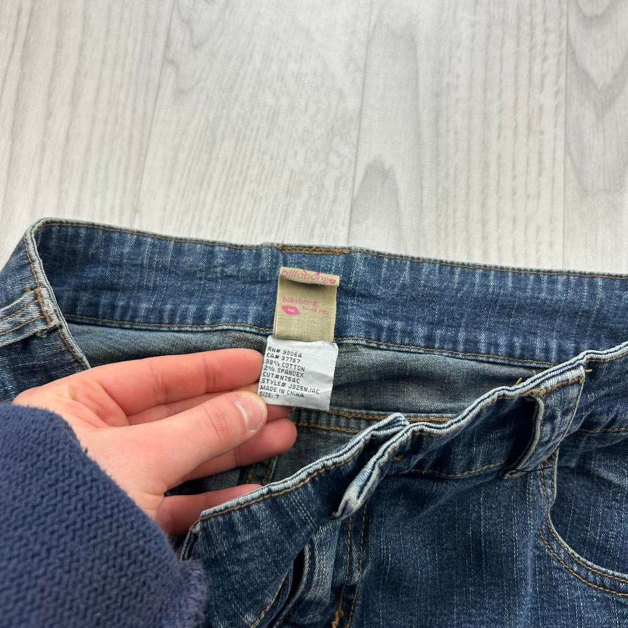 VINTAGE Y2K BILLABONG LOW RISE BOOTCUT JEANS BLUE