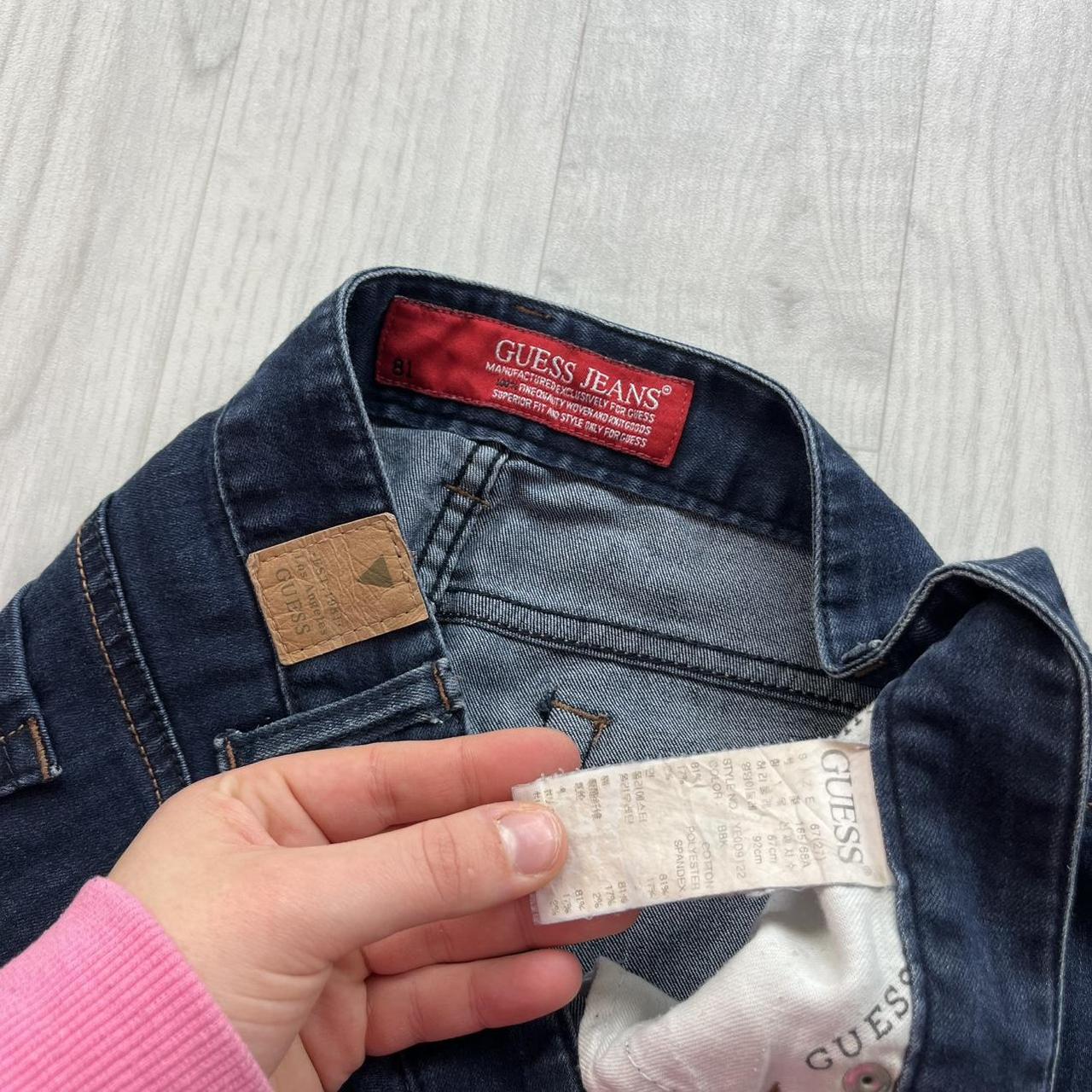 VINTAGE Y2K GUESS LOW RISE SLIM BOOTCUT JEANS NAVY BLUE