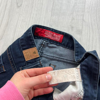 VINTAGE Y2K GUESS LOW RISE SLIM BOOTCUT JEANS NAVY BLUE