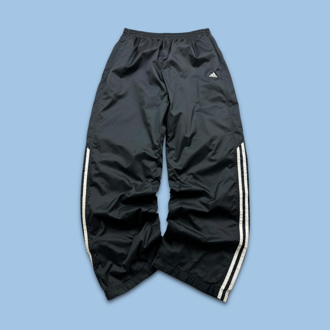 VINTAGE Y2K ADIDAS BAGGY TRACKSUIT BOTTOMS BLACK