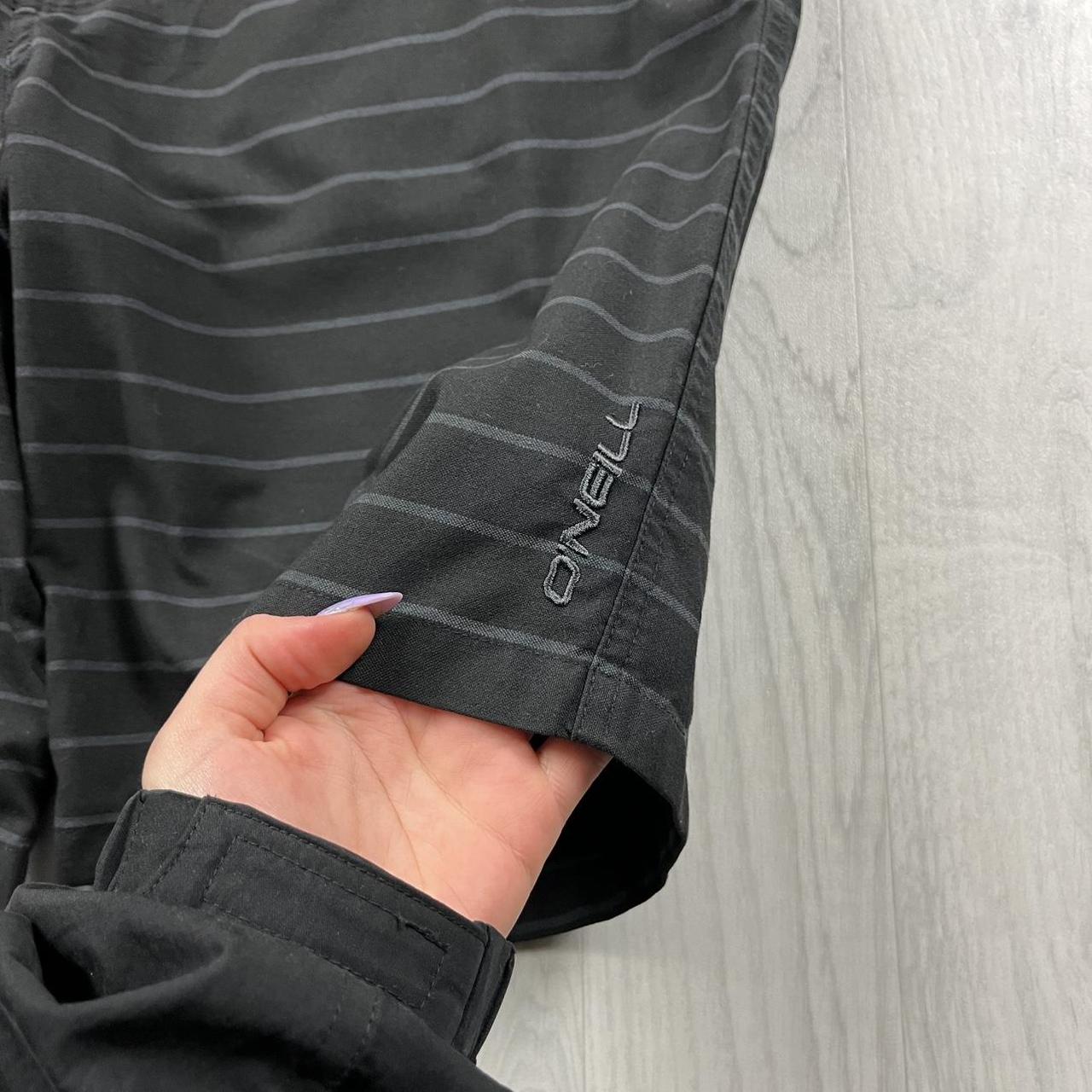 VINTAGE Y2K O’NEILL STRIPED BAGGY LOOSE BOARD SURF SHORTS BLACK