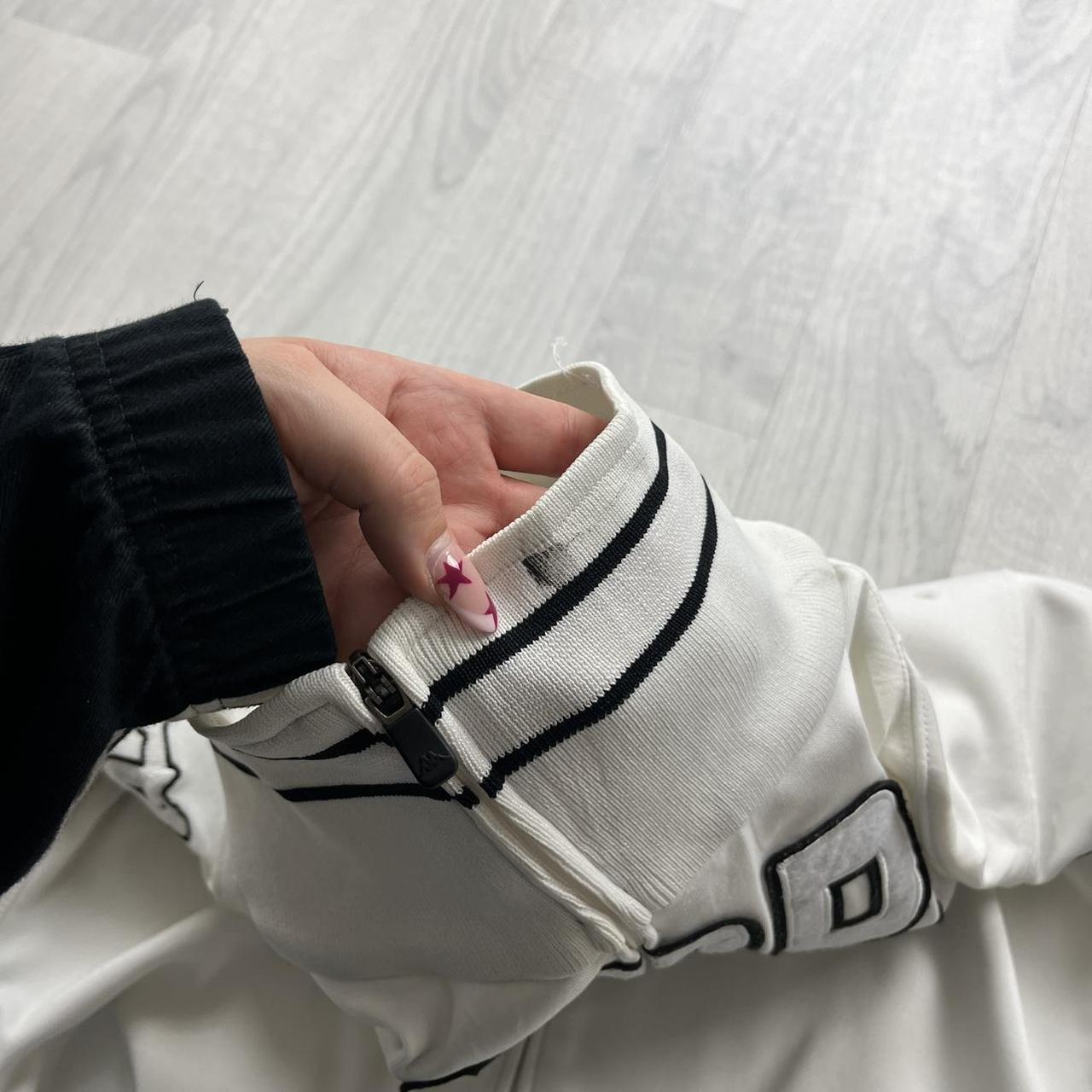 VINTAGE Y2K KAPPA SPELL OUT TRACKSUIT JACKET WHITE
