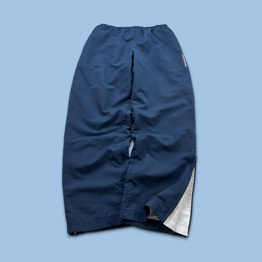VINTAGE Y2K REEBOK BAGGY TRACKSUIT BOTTOMS NAVY