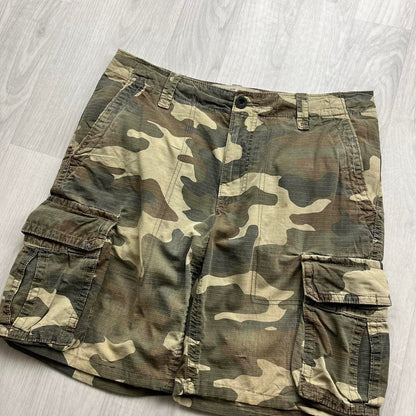 VINTAGE Y2K BAGGY CAMO CARGO SHORTS