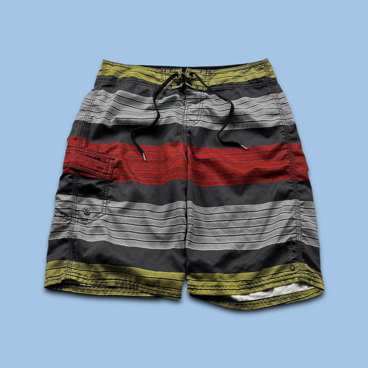 VINTAGE Y2K O’NEILL STRIPED BAGGY LOOSE BOARD SURF SHORTS MULTI