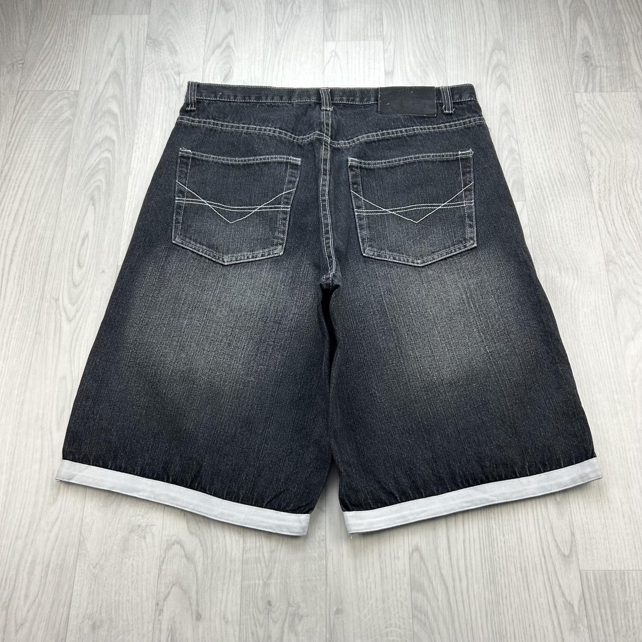 VINTAGE Y2K KOMAN BAGGY DENIM JORTS BLACK