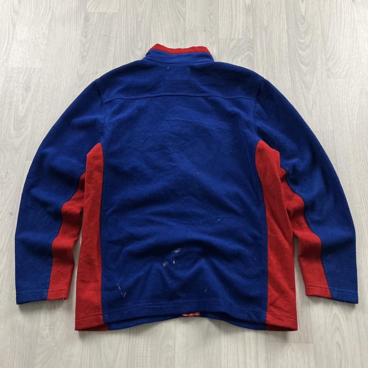 VINTAGE Y2K NHL ZIP UP TECHNICAL FLEECE BLUE RED