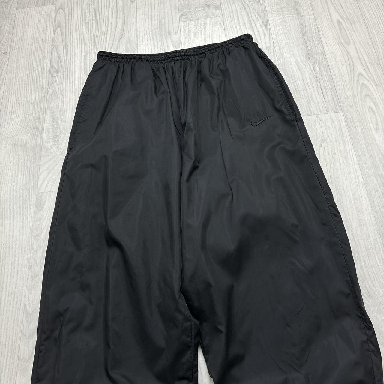 VINTAGE 90s NIKE BAGGY TRACKSUIT BOTTOMS BLACK