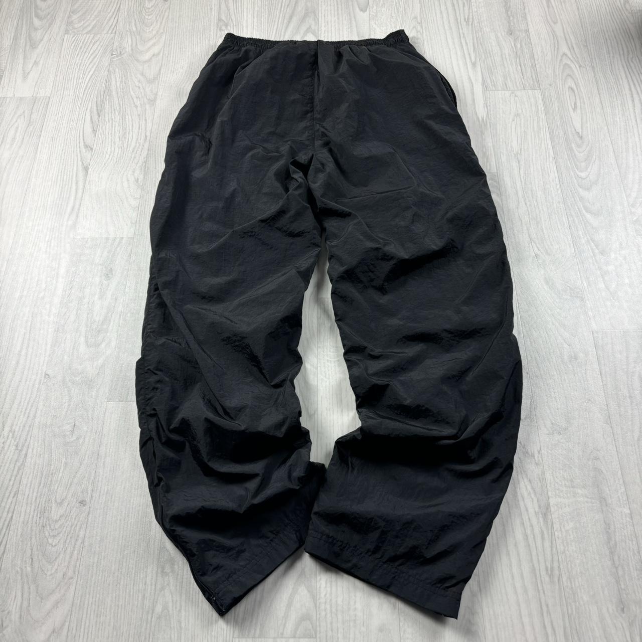 VINTAGE Y2K REEBOK STRAIGHT LEG TRACKSUIT BOTTOMS BLACK