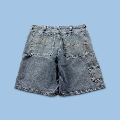 VINTAGE 00s LEE BAGGY LOOSE CARPENTER JORTS BLUE